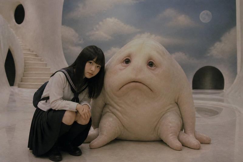 超现实女学生与软萌生物