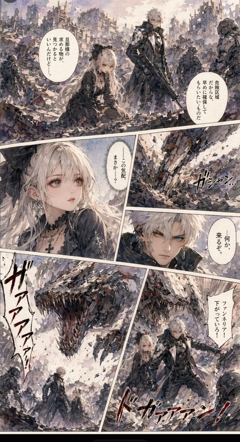硬核科幻少女漫画页面