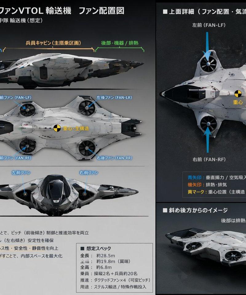科幻 VTOL 飞行器技术规格表