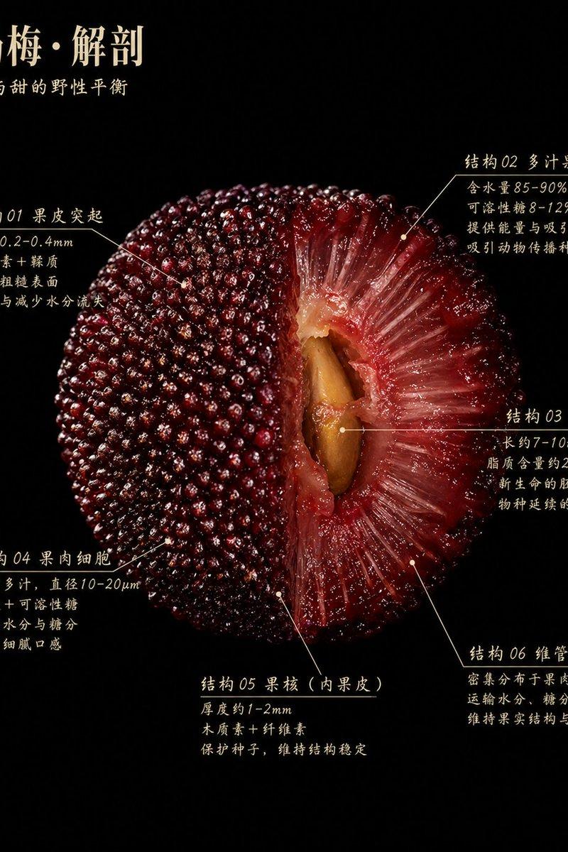 杨梅科学解剖海报