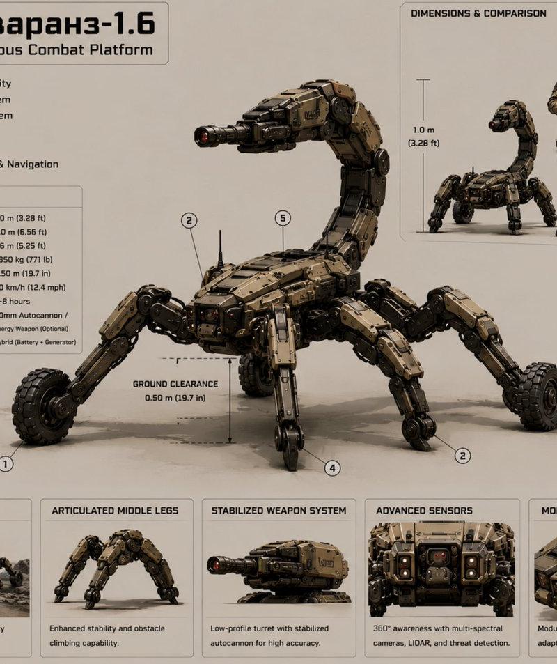 Scorpion 战斗机器人规格表