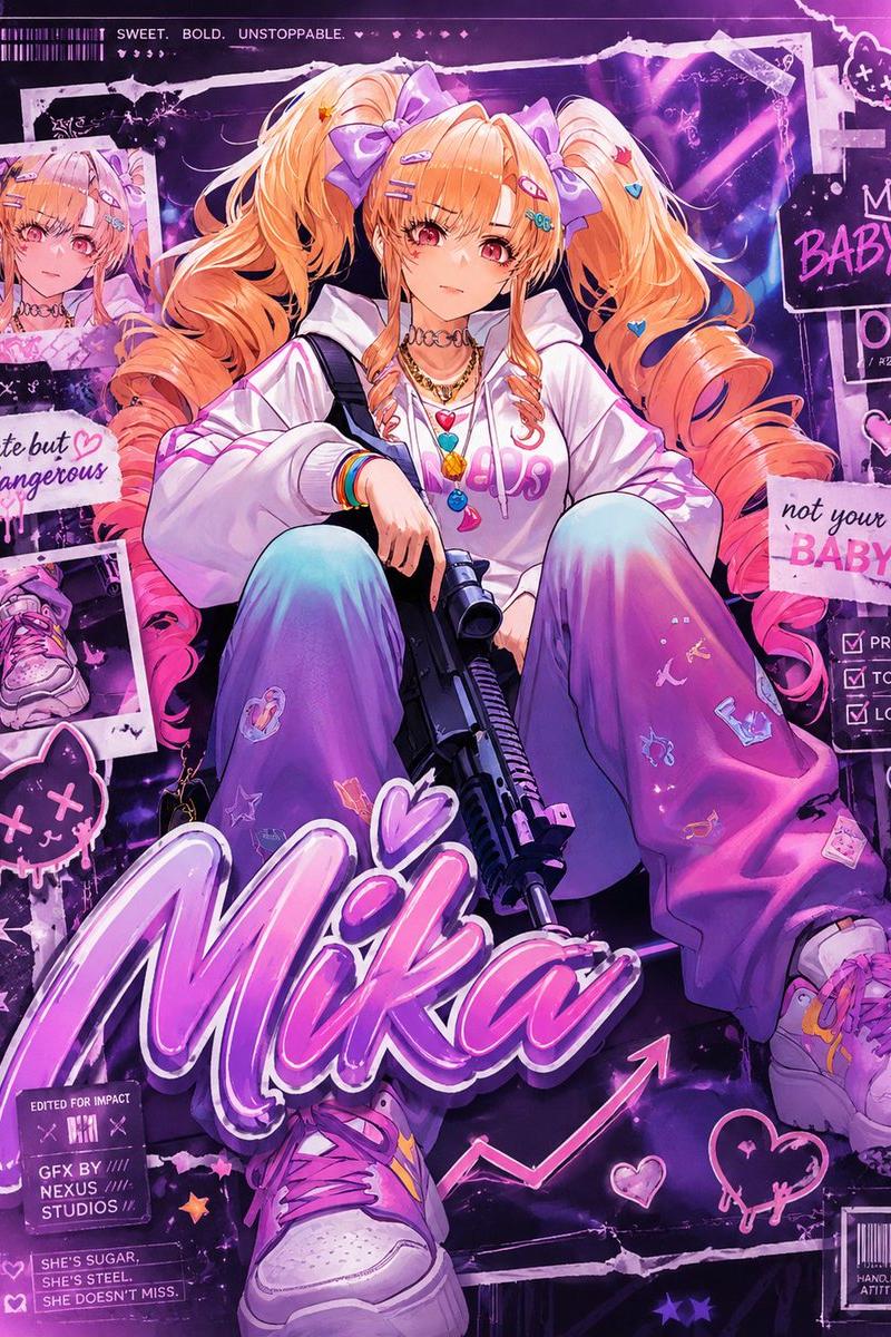 剪贴簿风格动漫 GFX 海报