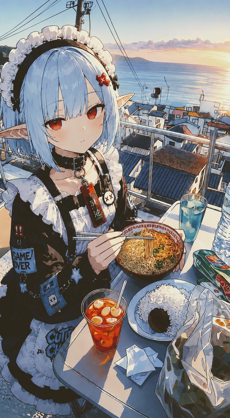 POV:海边精灵女仆晚餐