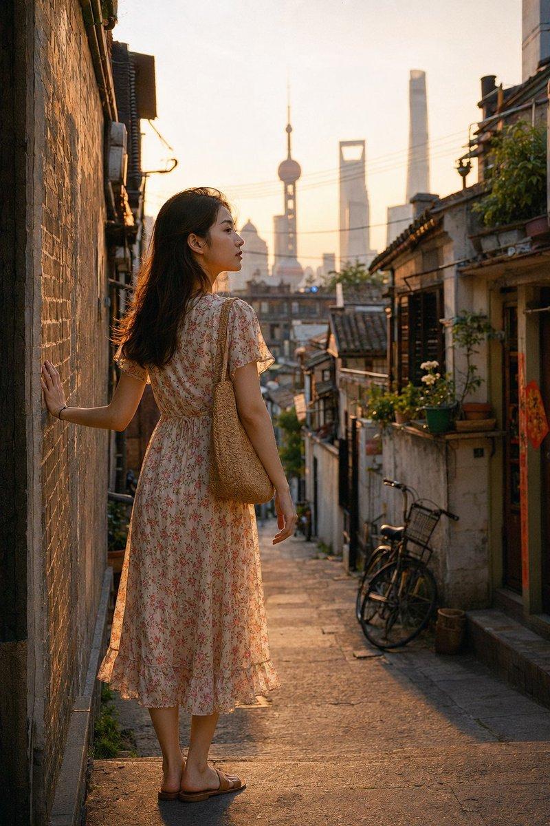 上海弄堂黄昏肖像