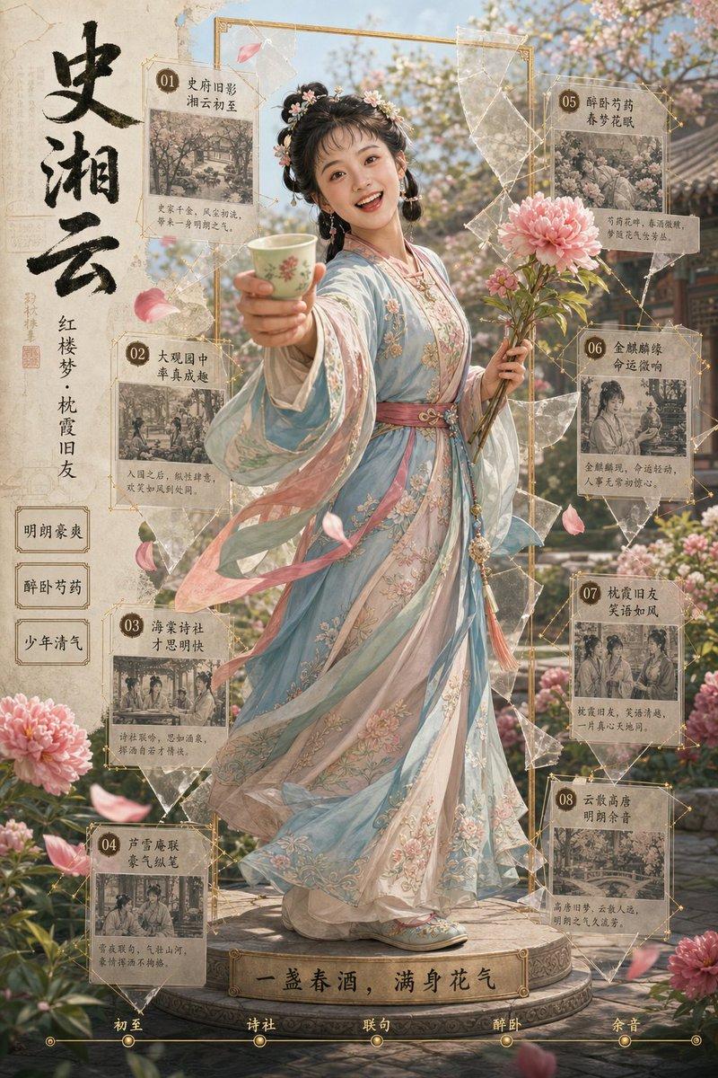 史湘云汉服故事海报