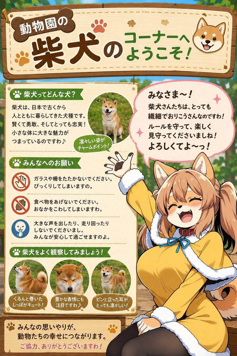 柴犬动物园角落海报