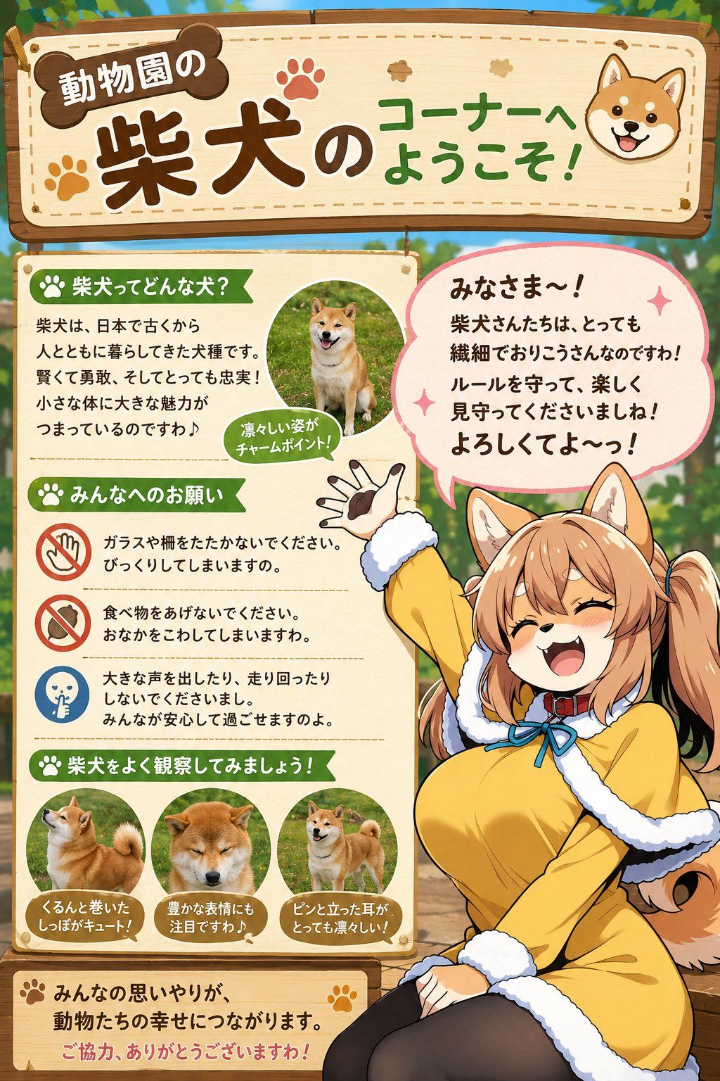 柴犬动物园角落海报