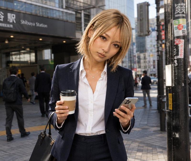 涩谷车站的商务女性
