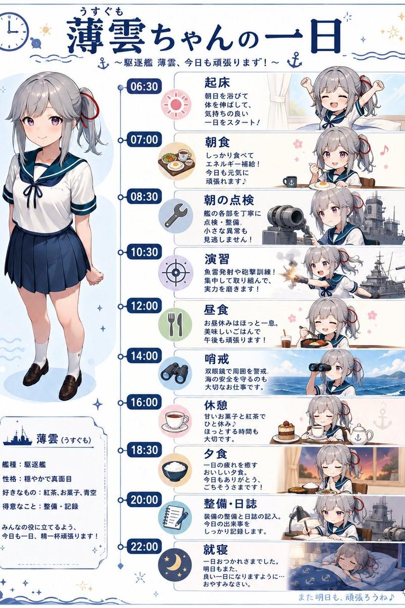 舰娘每日日程海报
