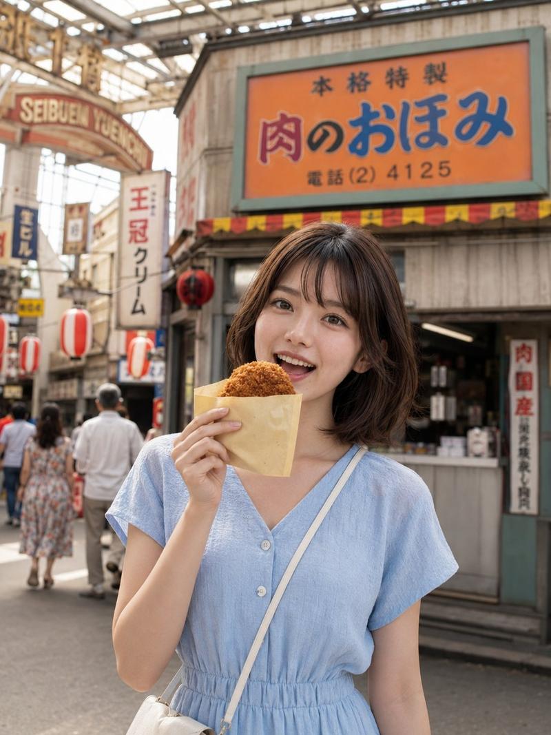 昭和复古游乐园可乐饼人像