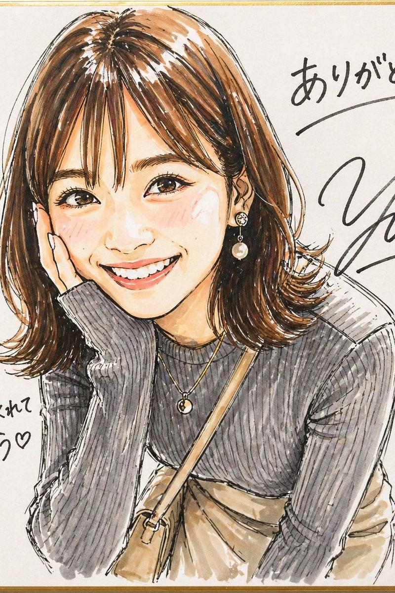 Shikishi 签名马克笔肖像