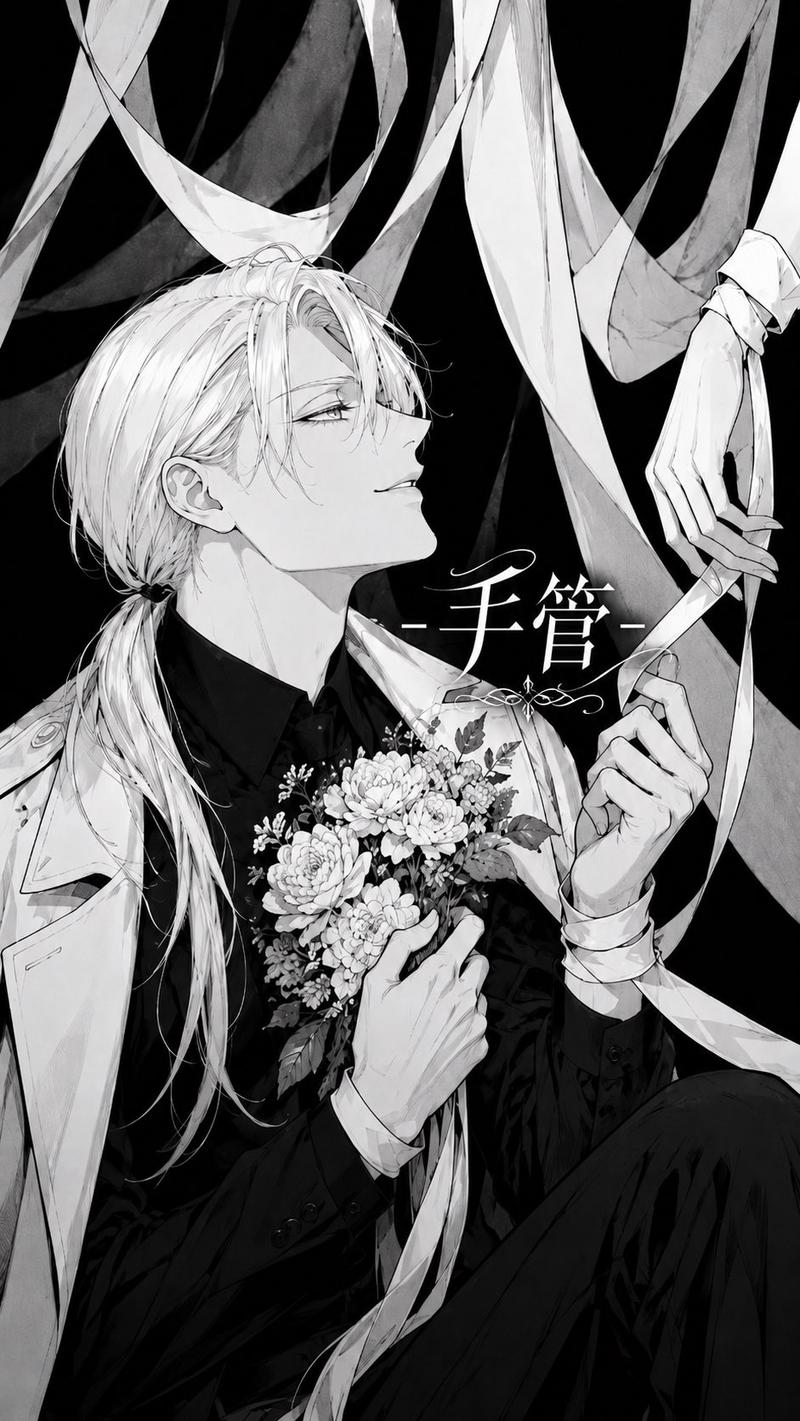 单色丝带漫画封面