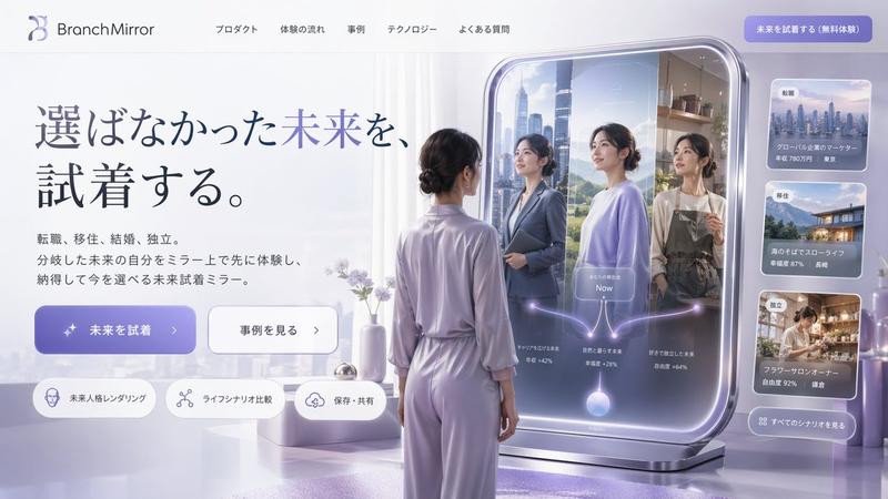 未来感智能镜面网站设计稿