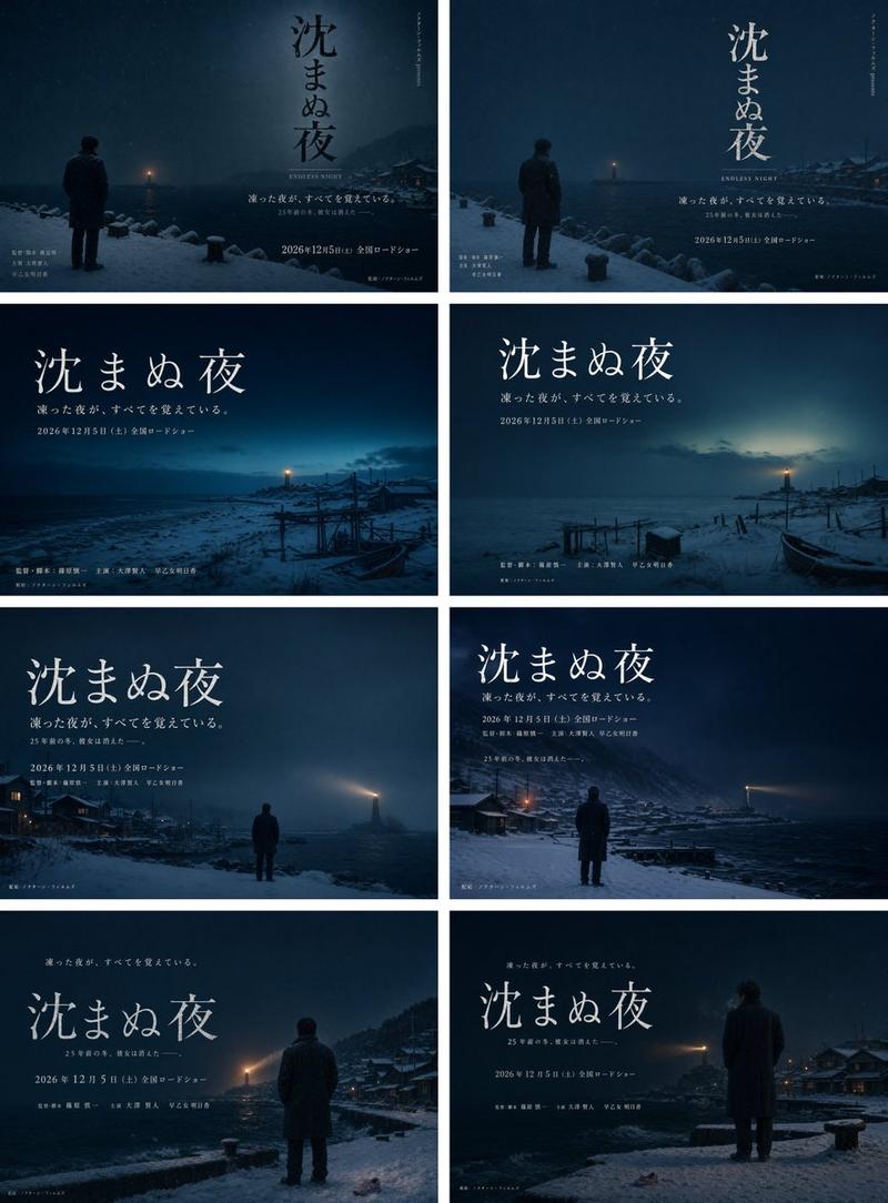 雪景日本电影海报网格