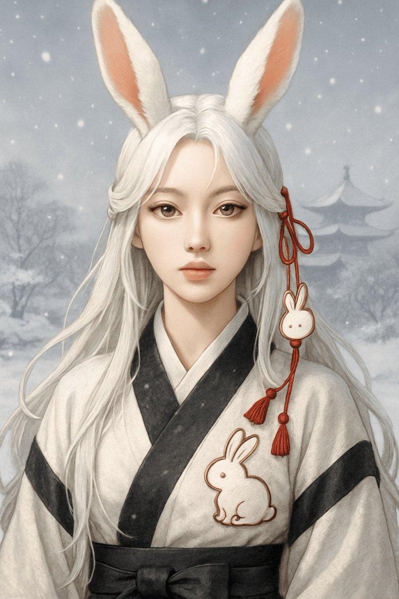 雪兔精灵肖像