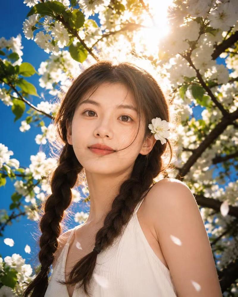 春日暖阳花海人像
