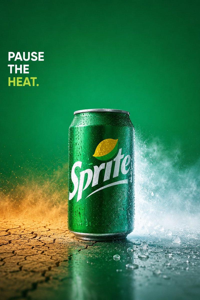 Sprite “PAUSE THE HEAT” 广告