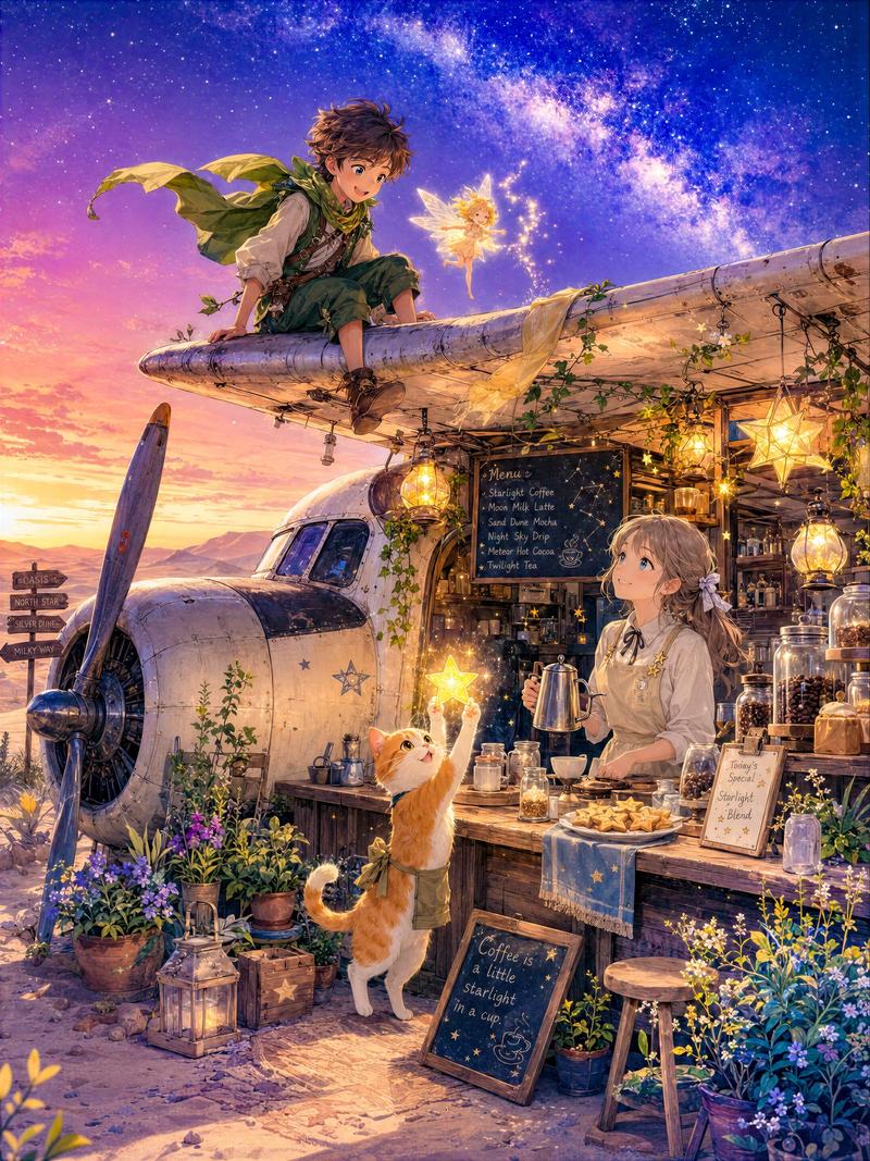 坠机残骸上的星空咖啡馆