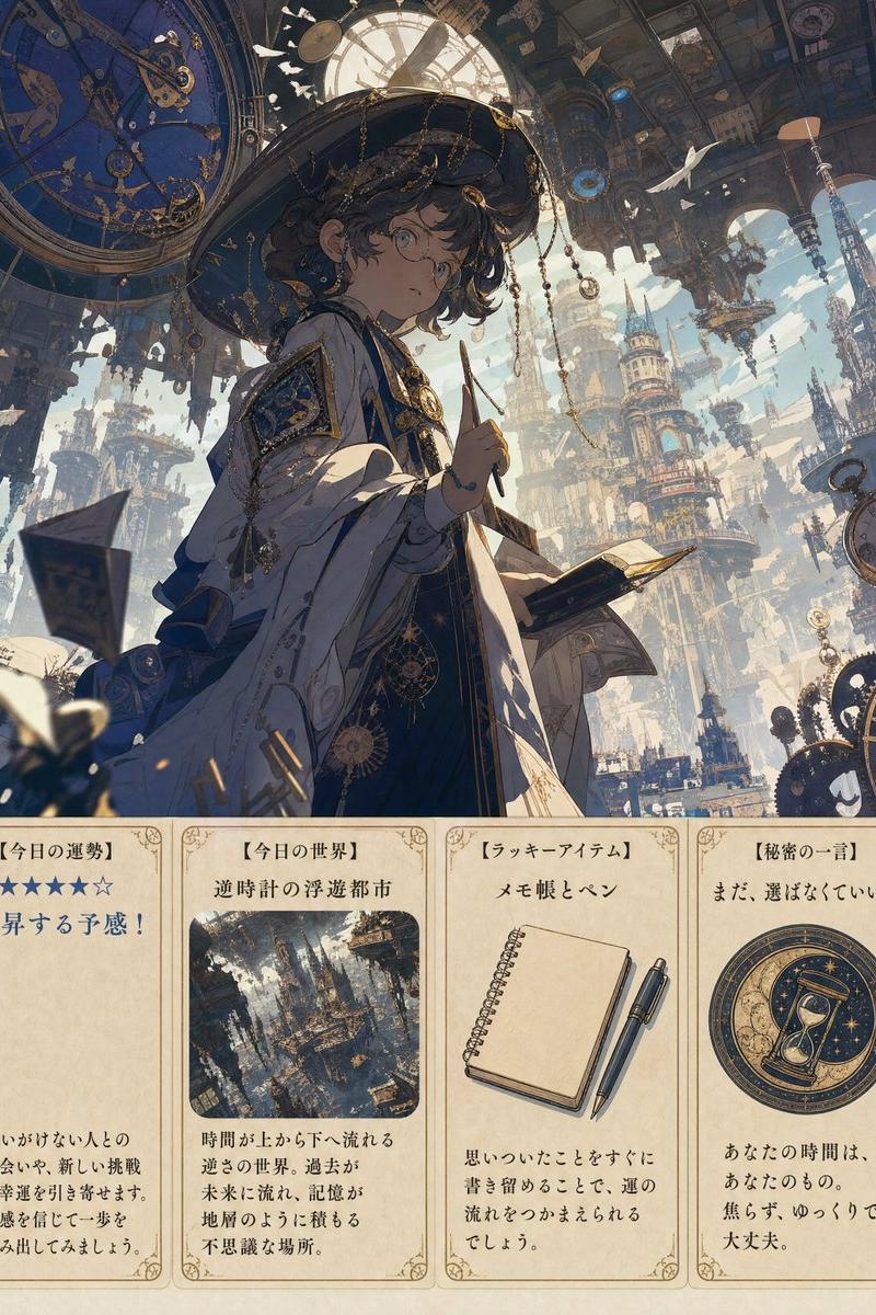 蒸汽朋克风格每日运势卡