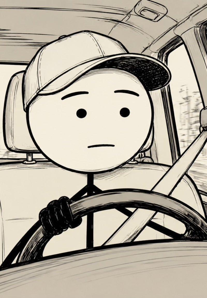 Stick Figure Driver Sketch