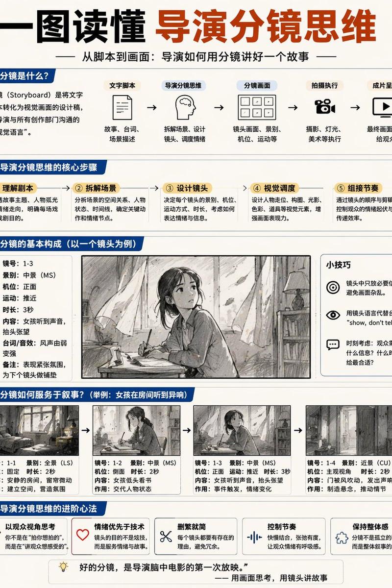导演分镜思维信息图