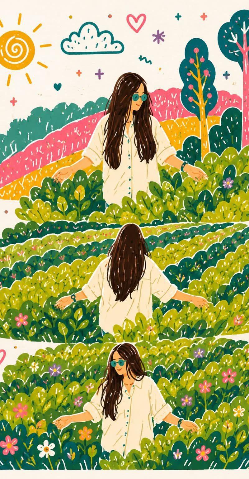 奇幻绘本风旅行拼贴画