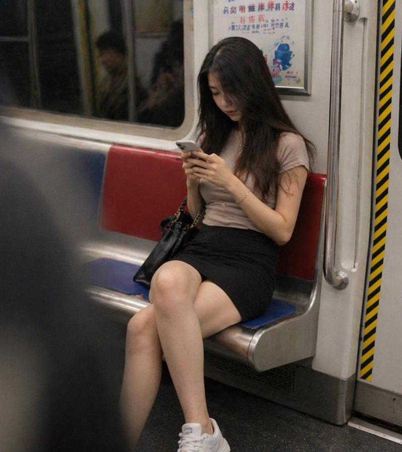 地铁抓拍照片提示词