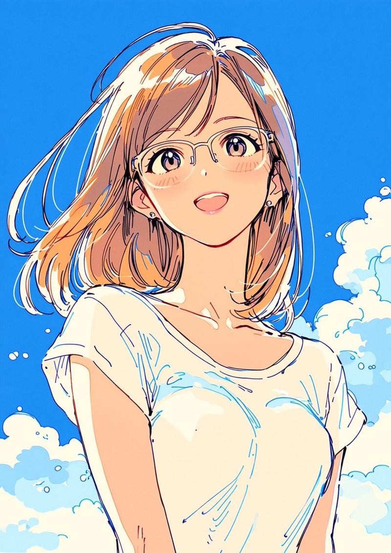 夏季动漫少女肖像
