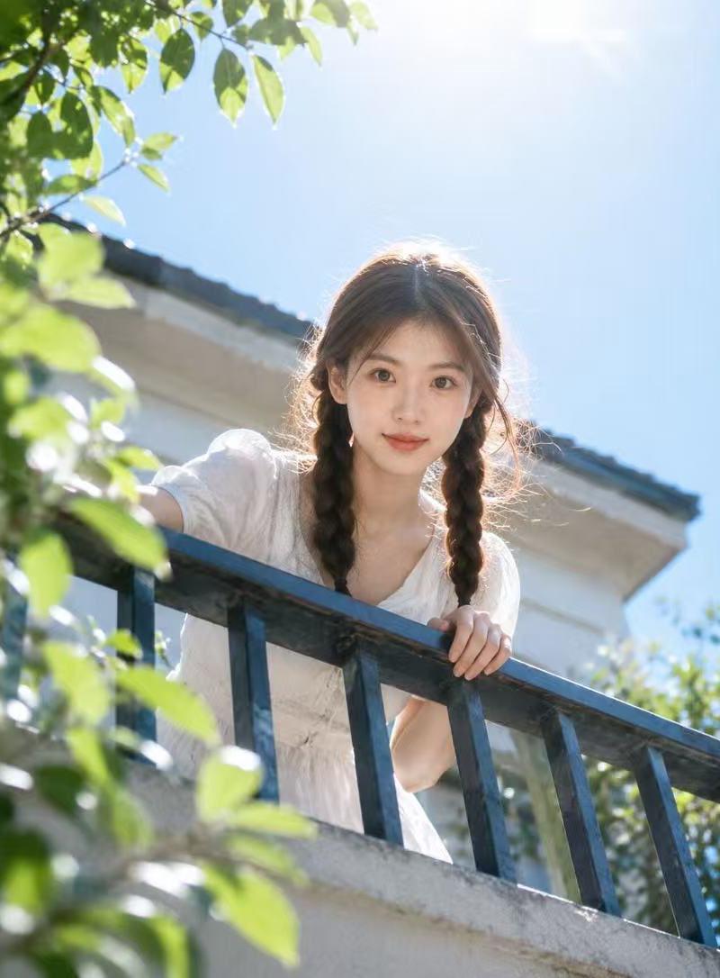 夏日阳台胶片人像