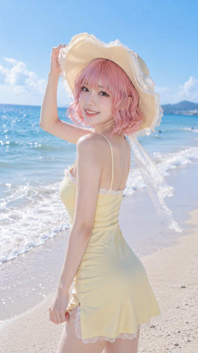 夏季海滩度假人像