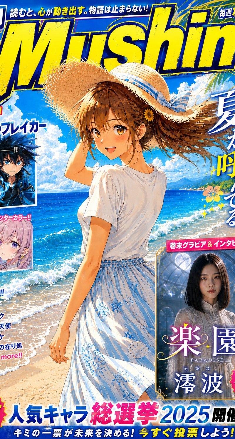 虚构夏季漫画杂志封面