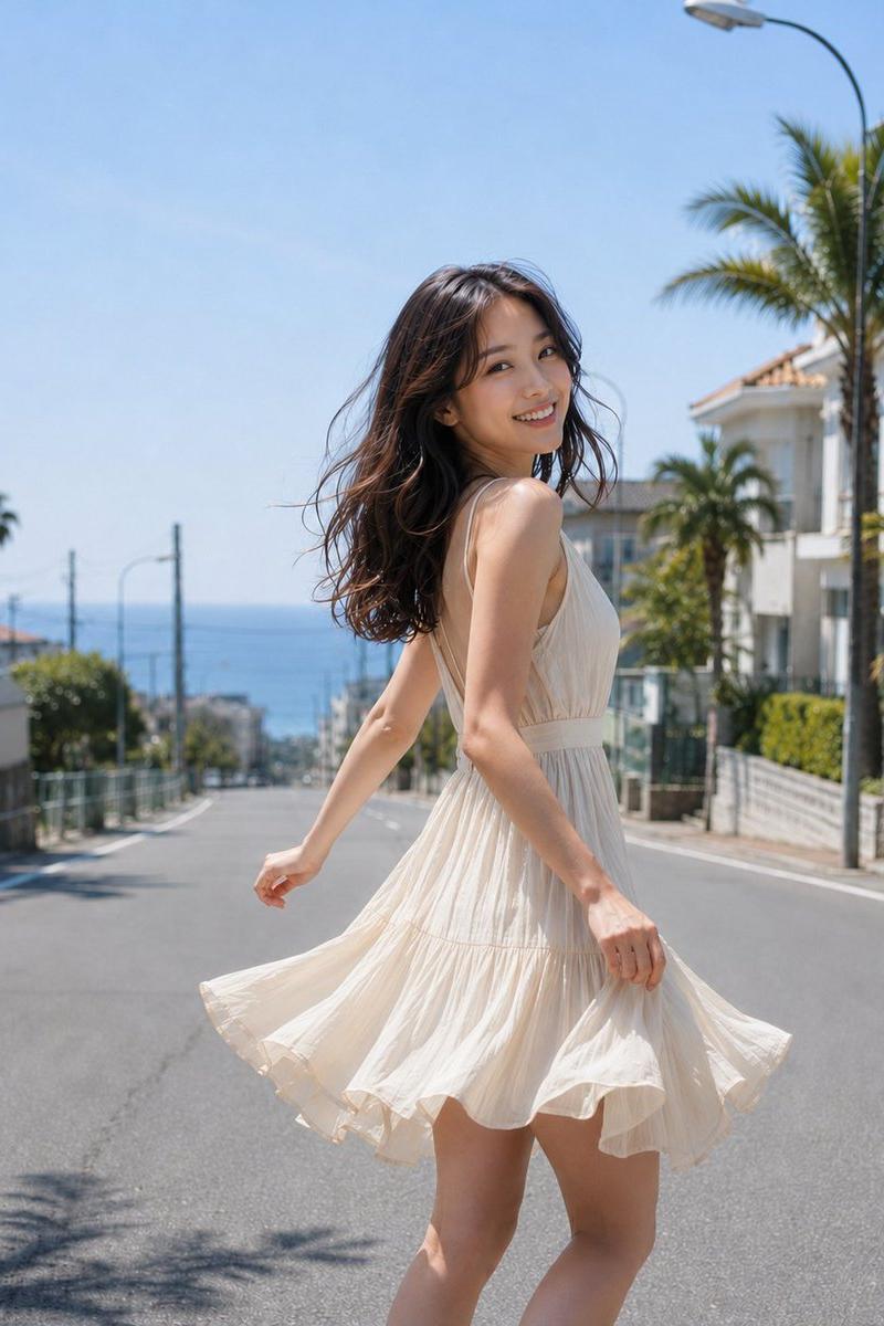 海滨坡道夏日肖像