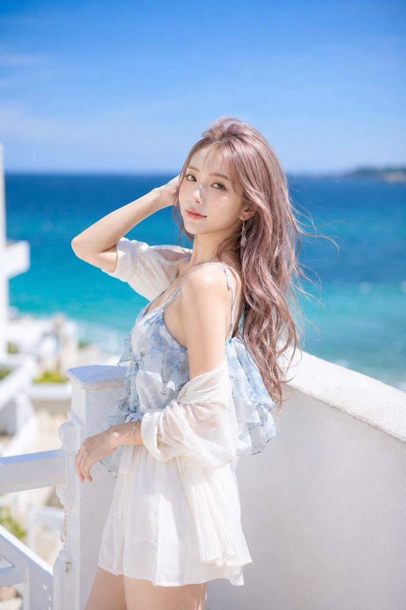夏季海滨度假人像