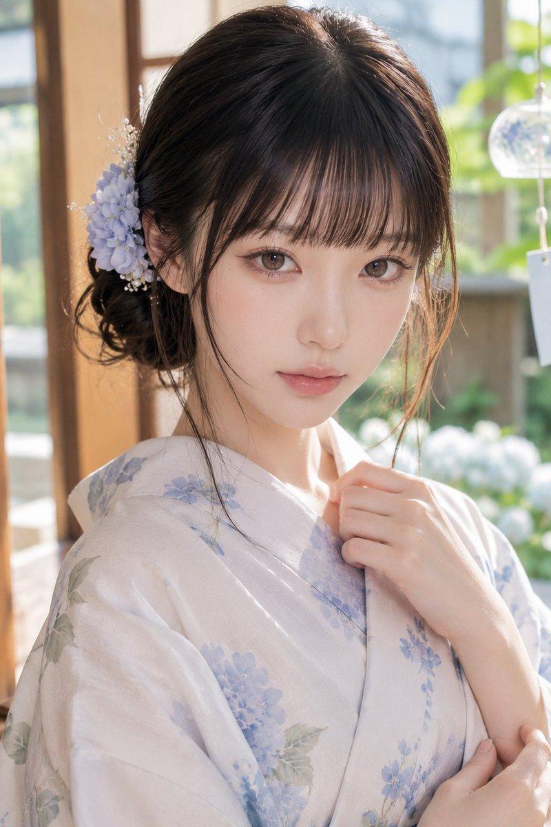 夏季浴衣人像
