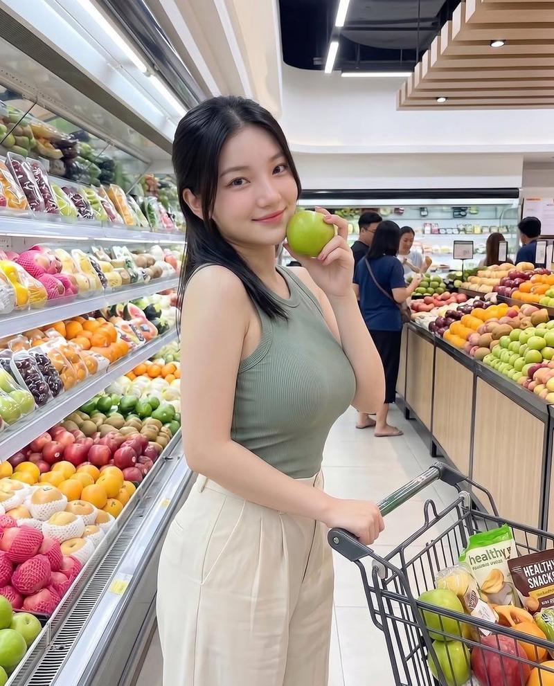 现代杂货店生活方式人像
