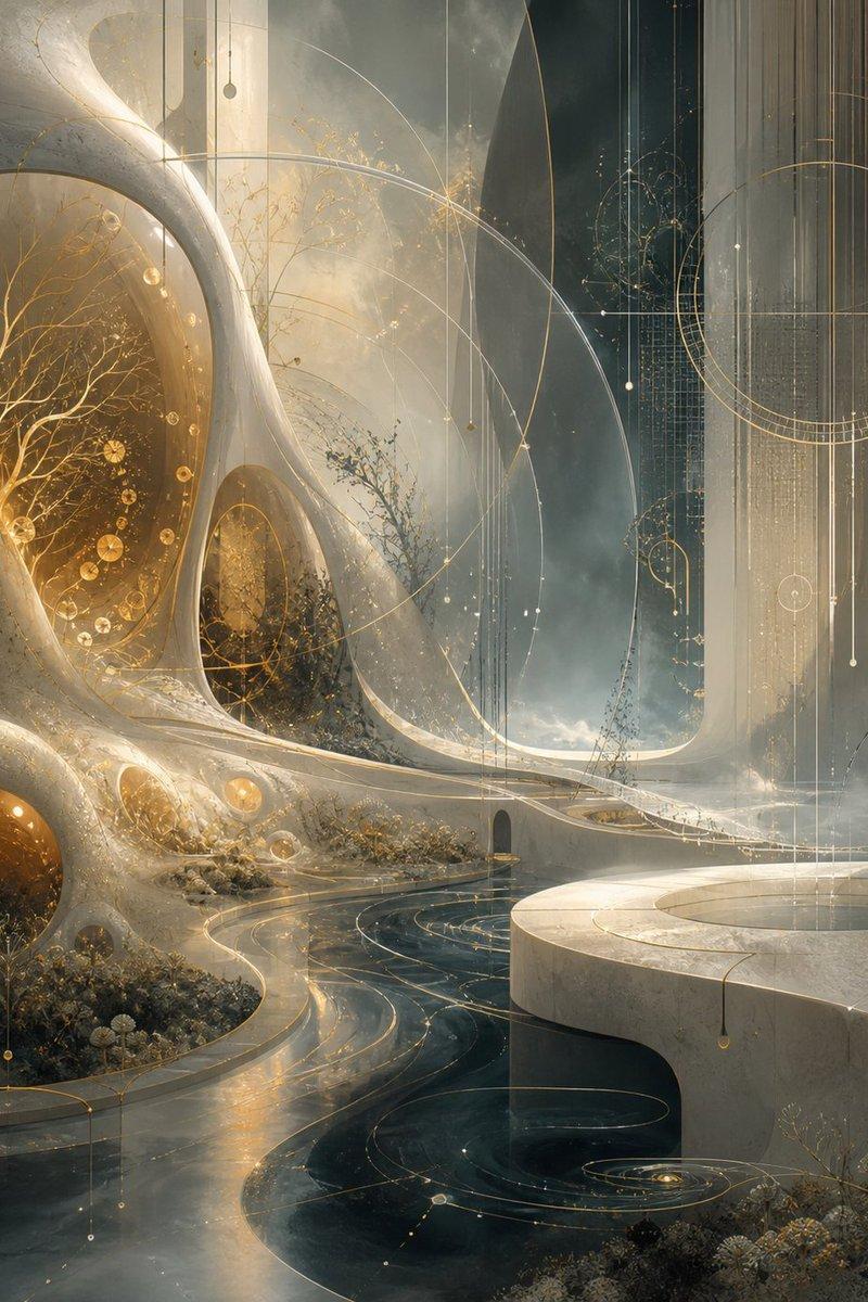 Surreal Celestial Organic Architecture
