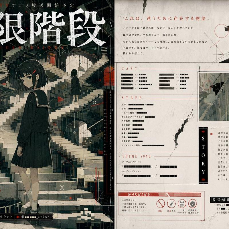 超现实无限阶梯动漫海报