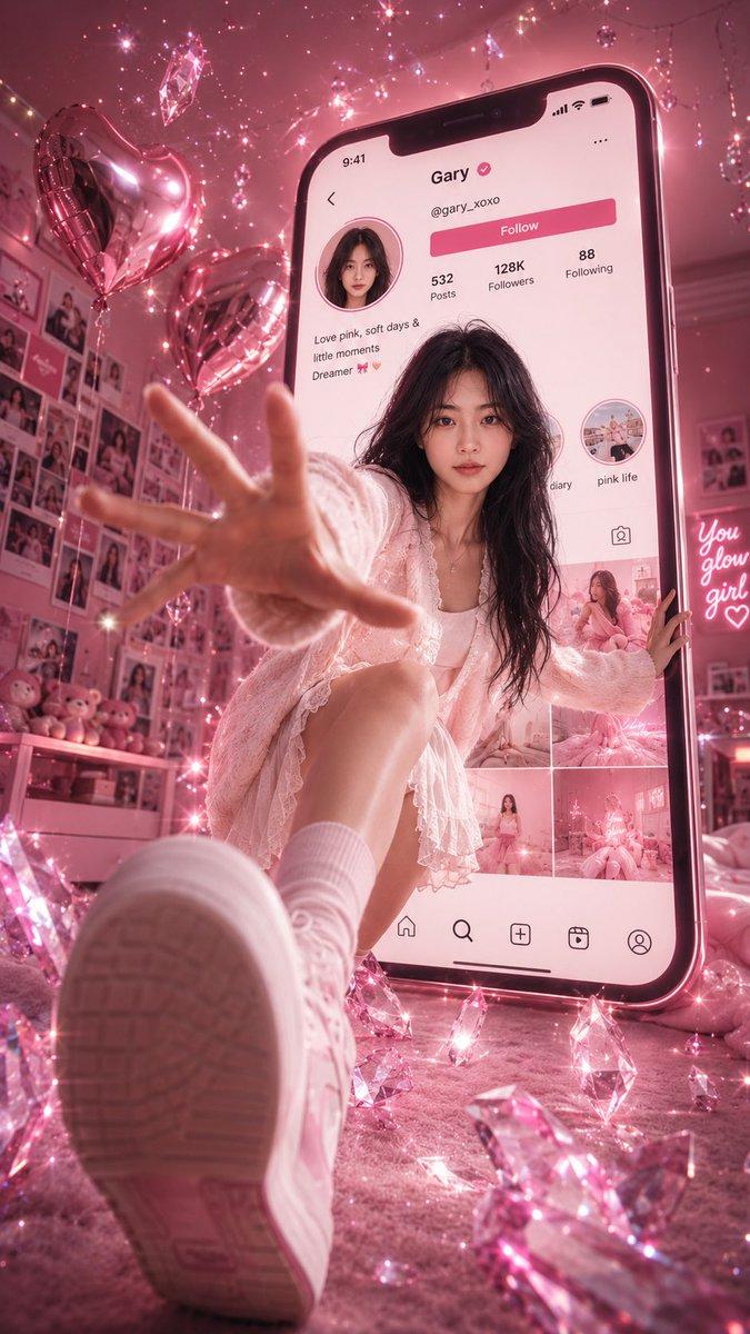 超现实粉色系社交媒体海报