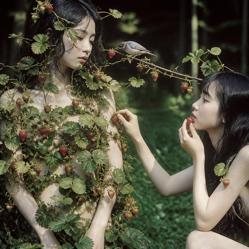 超现实草莓采摘森林