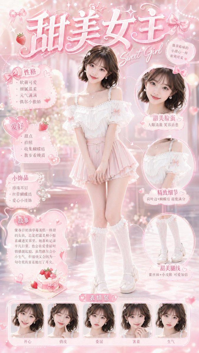 甜美公主角色卡