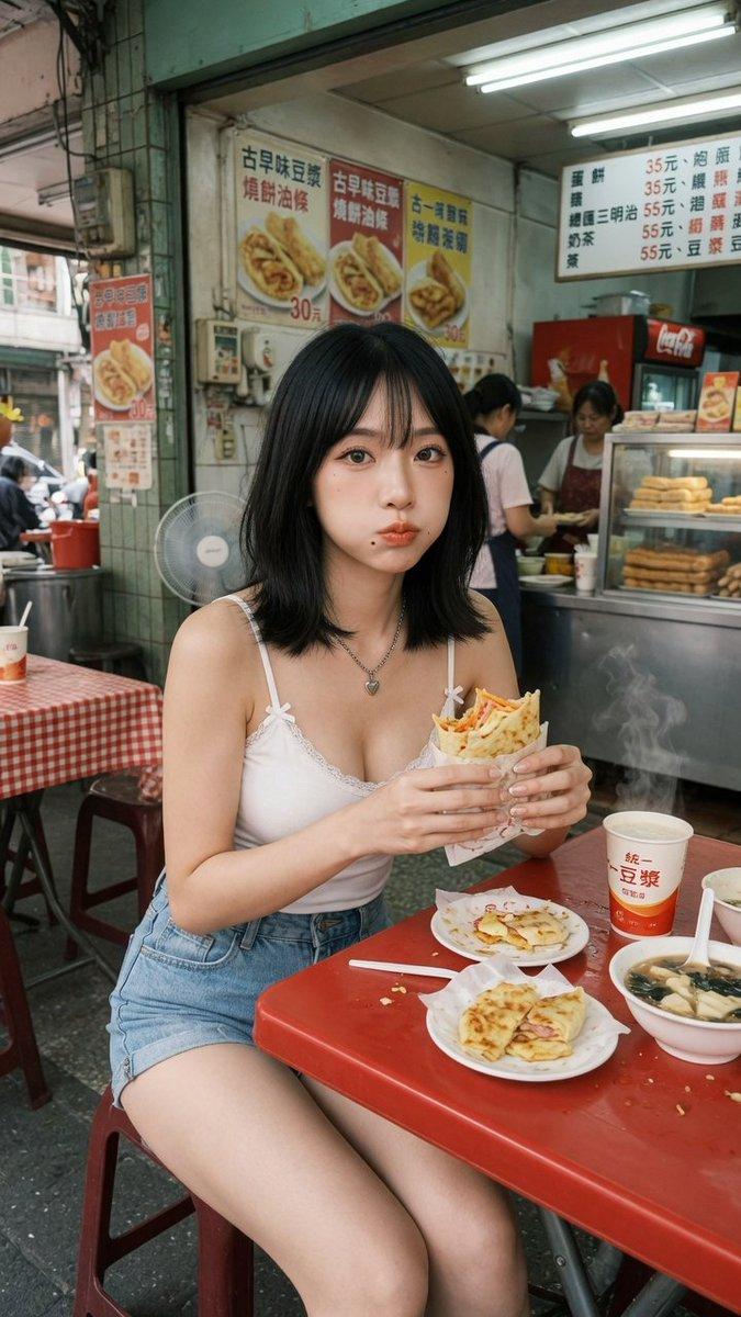 台湾早餐店抓拍人像