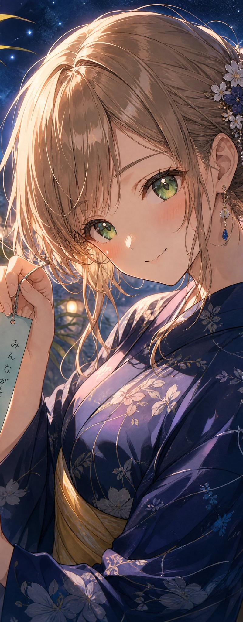 七夕浴衣动漫肖像