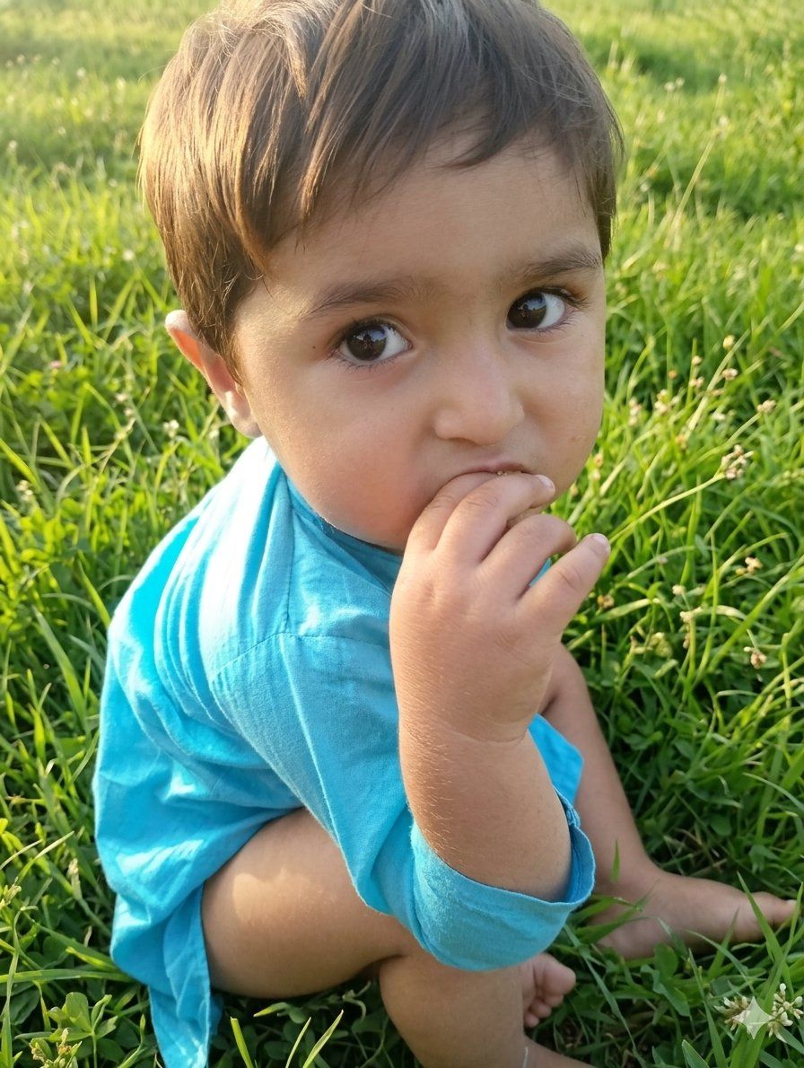 Golden Hour Toddler Meadow Portrait