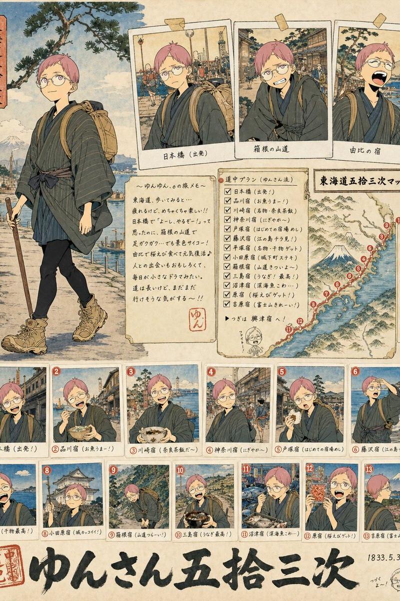 Tokaido Anime Travel Poster