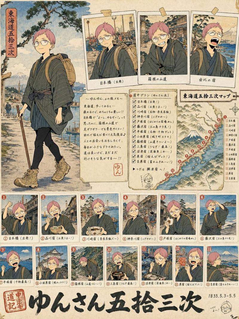 Tokaido Anime Travel Poster