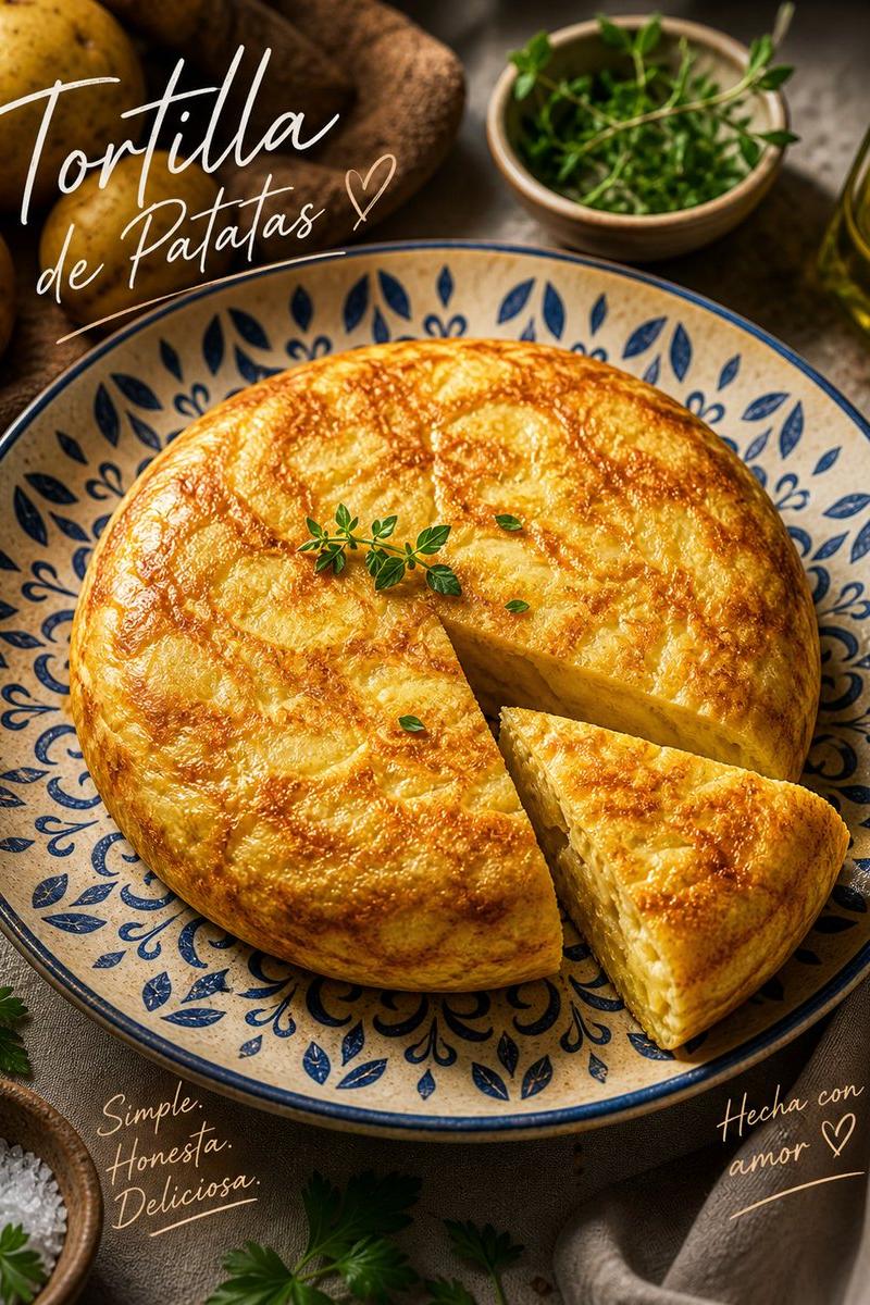 乡村风味西班牙土豆饼海报