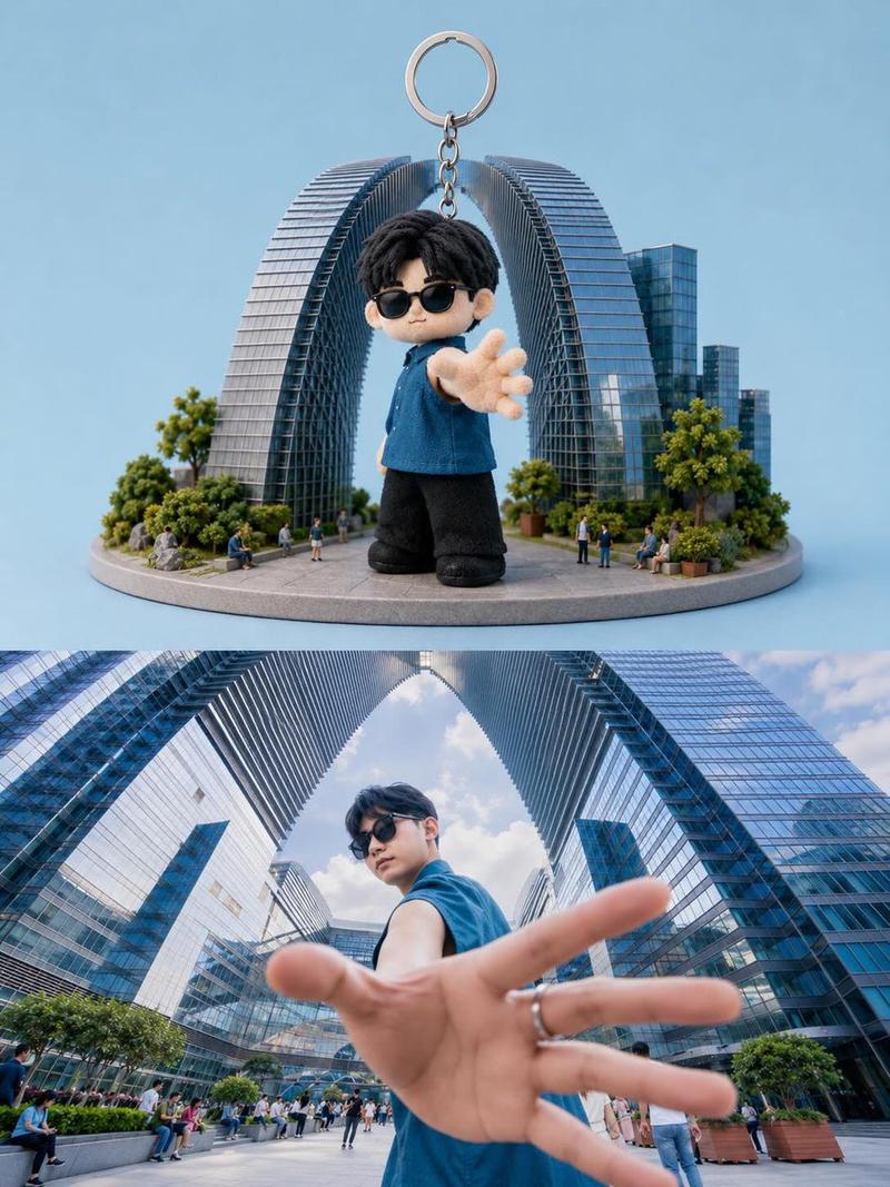 玩具钥匙扣与现实生活对比