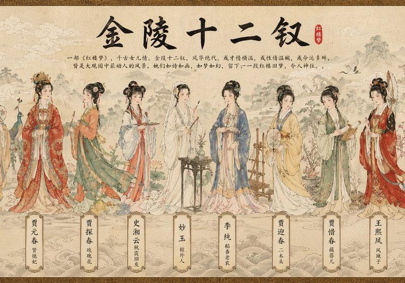 中国传统长卷插画