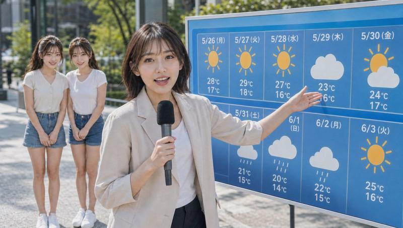 电视天气预报直播场景