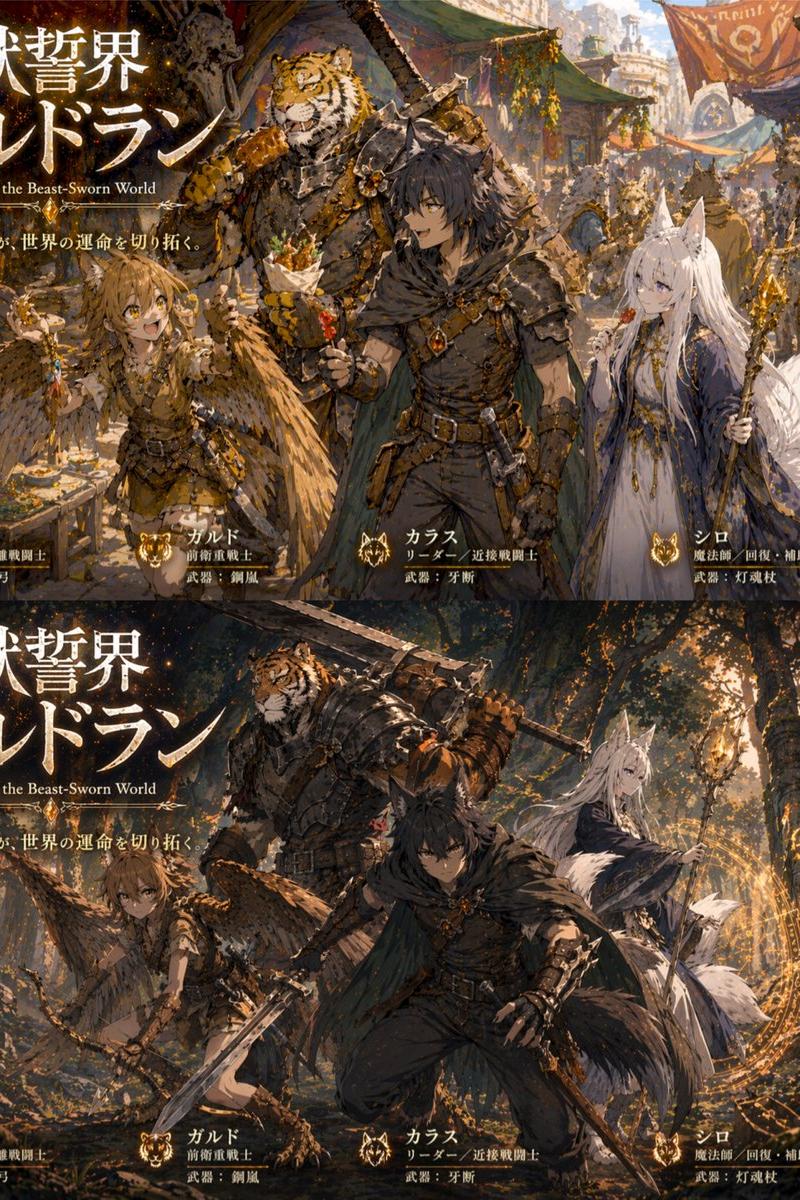 双联画幅 RPG 概念艺术